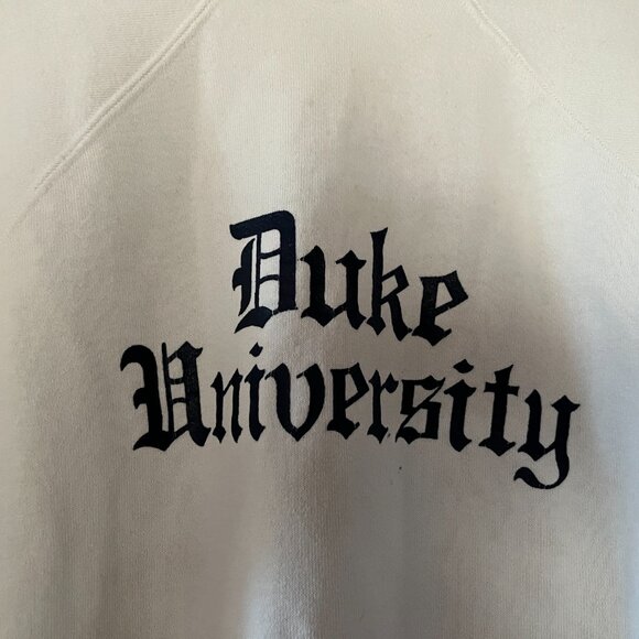 Duke University Sweatshirt White and Blue Size L - Picture 2 of 9